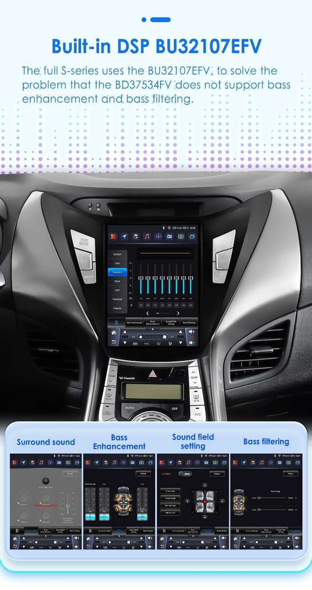 For 2011-13 Hyundai Elantra Stereo Radio 9.7'' Android 13 HeadUnit 6+64GB BTGPS