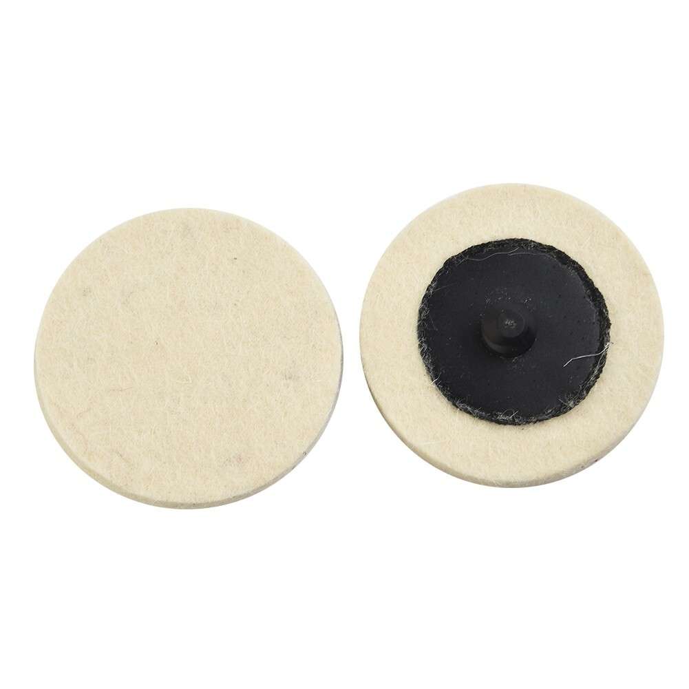 10 Pcs 50mm/2 Compressed Wool Felt Disc Polishing Buffing Pads Wheels+ 1 Holder
