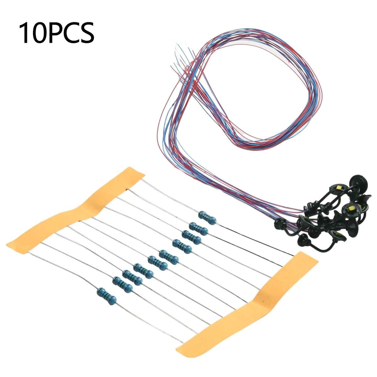 10x HO Scale 1:87 Street Bracket Lights Model Wall Lamp Posts LED-Building-K