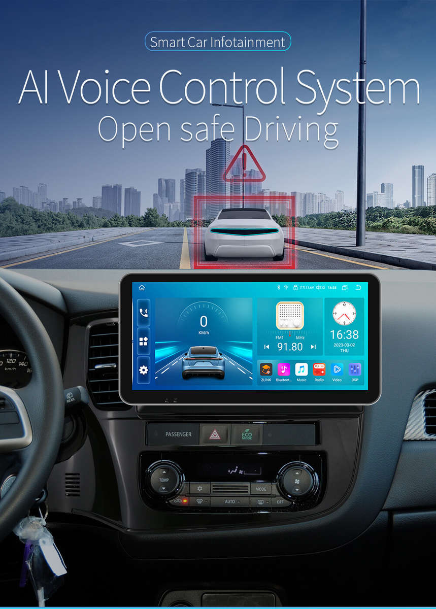10.33" Android For Mitsubishi Outlander 2012-2018 Carplay Car Radio GPS WIFI SWC
