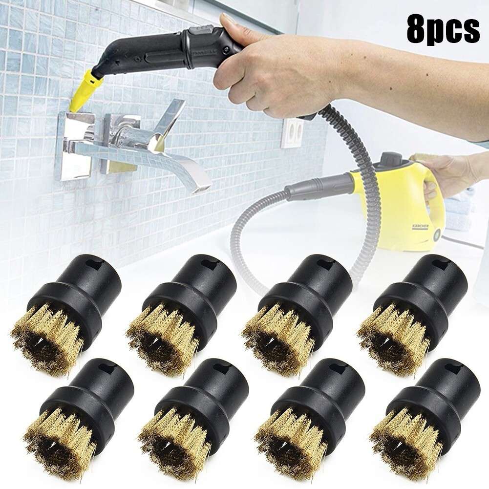 8x Round Brass Wire Brush Nozzle For KARCHER SC1,SC2 SC3,SC4 SC5 Steam Cleaner