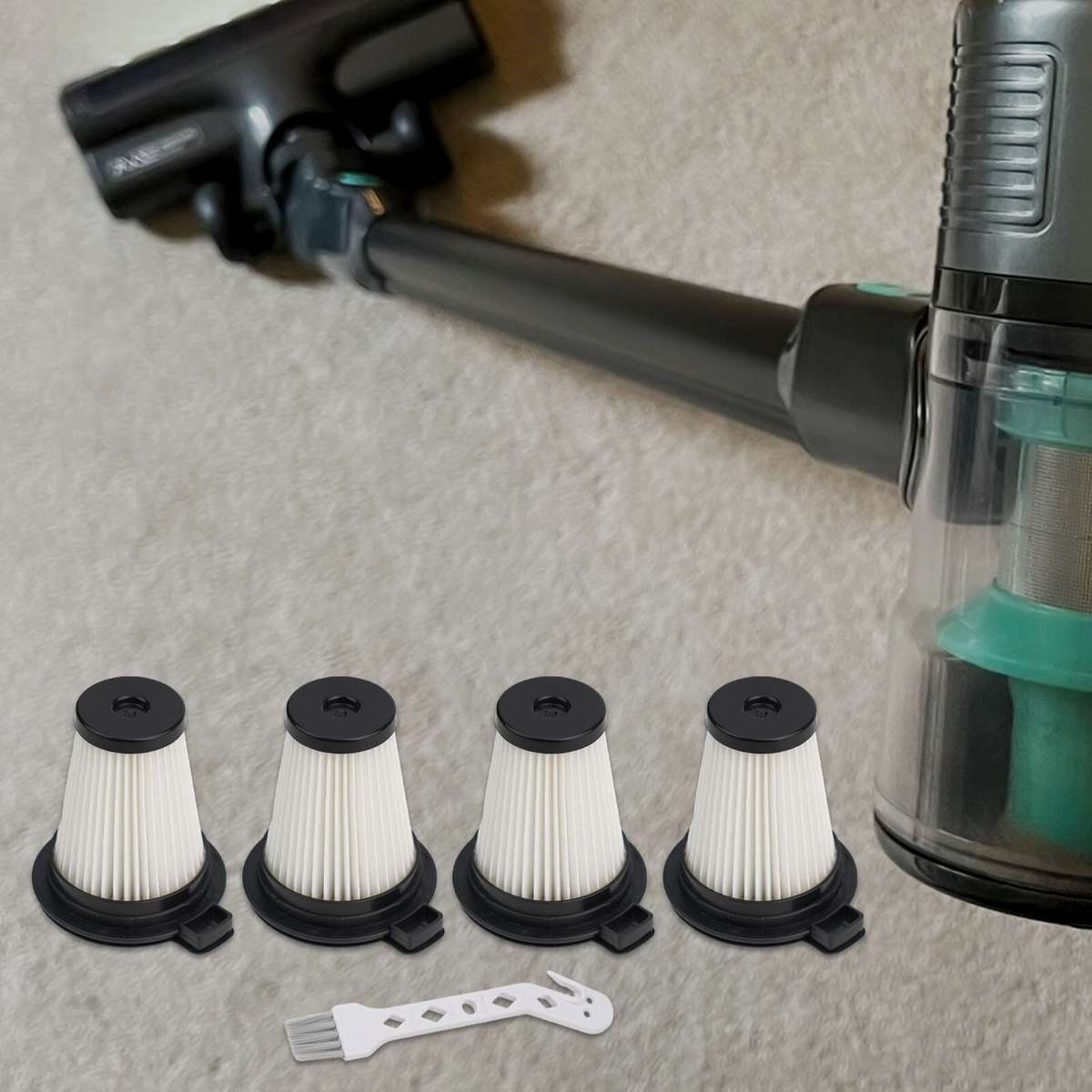Improved Air Filtration With For Wyze Handheld StickCordless Vacuum Filters