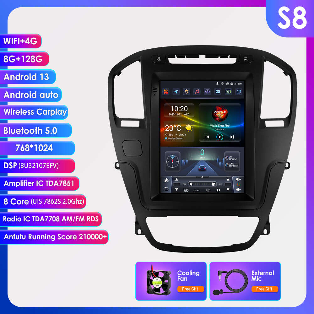 8+128GB HD 9.7" For Buick Regal 2009-2013 CarPlay Android 13 Car Stereo GPS Wifi