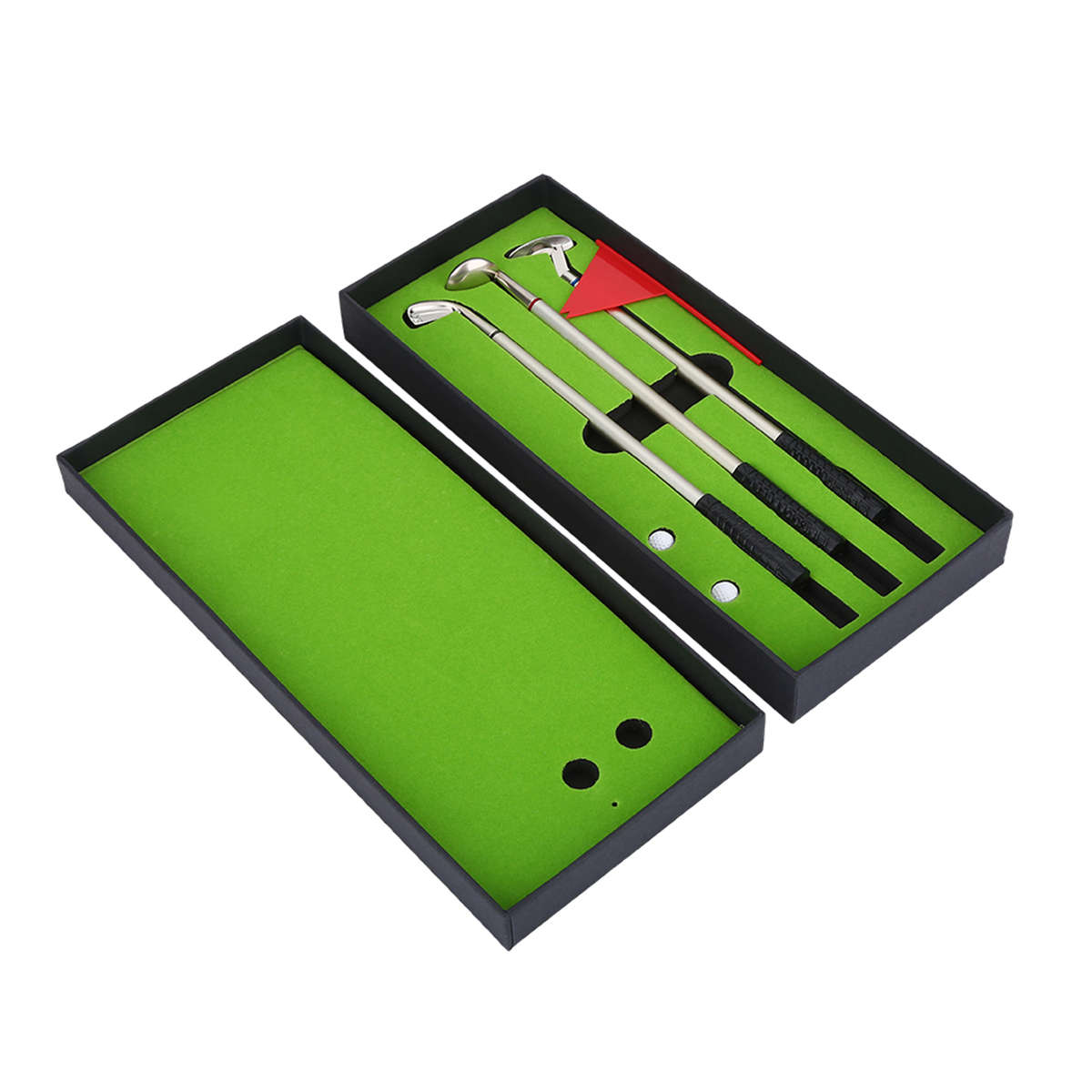 3PCS Mini Clubs Ball Point Pen Set With Balls Flag Stationery Decor CH