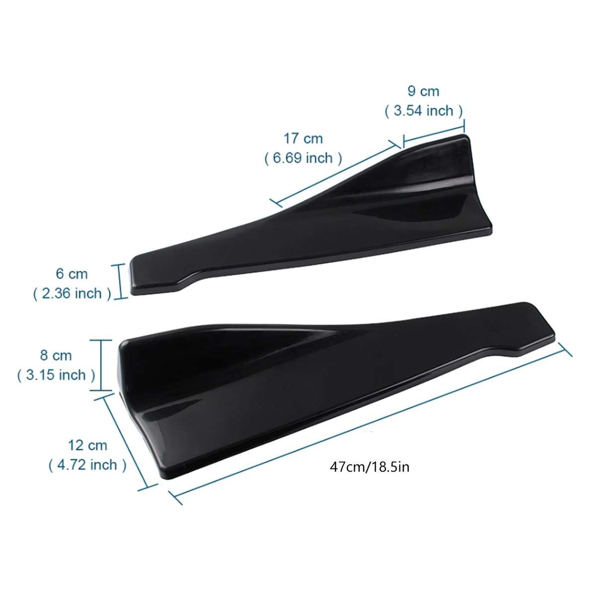 Car Auto 2Pcs 35cm Rear Bumper Canard Lip Splitter Left Right Lower Splitter