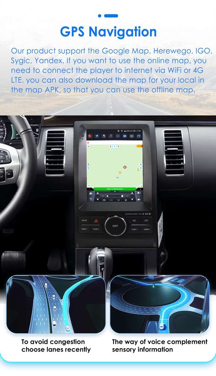 9.7" Screen Carplay For Ford Taurus 2010-2019 GPS Navi Android 14 Car Radio 32GB