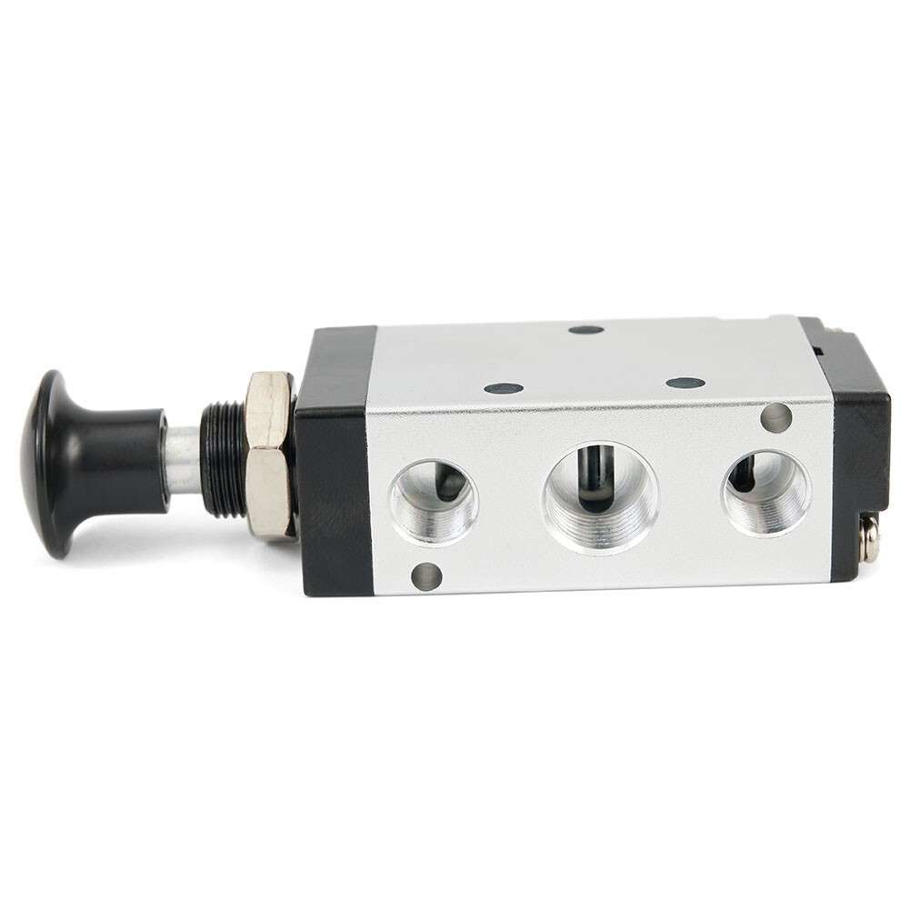 4R210-08 Hand Push Pull Pneumatic-Air Valve 5 Ways 2 Pos 1/4"BSPT & Connector