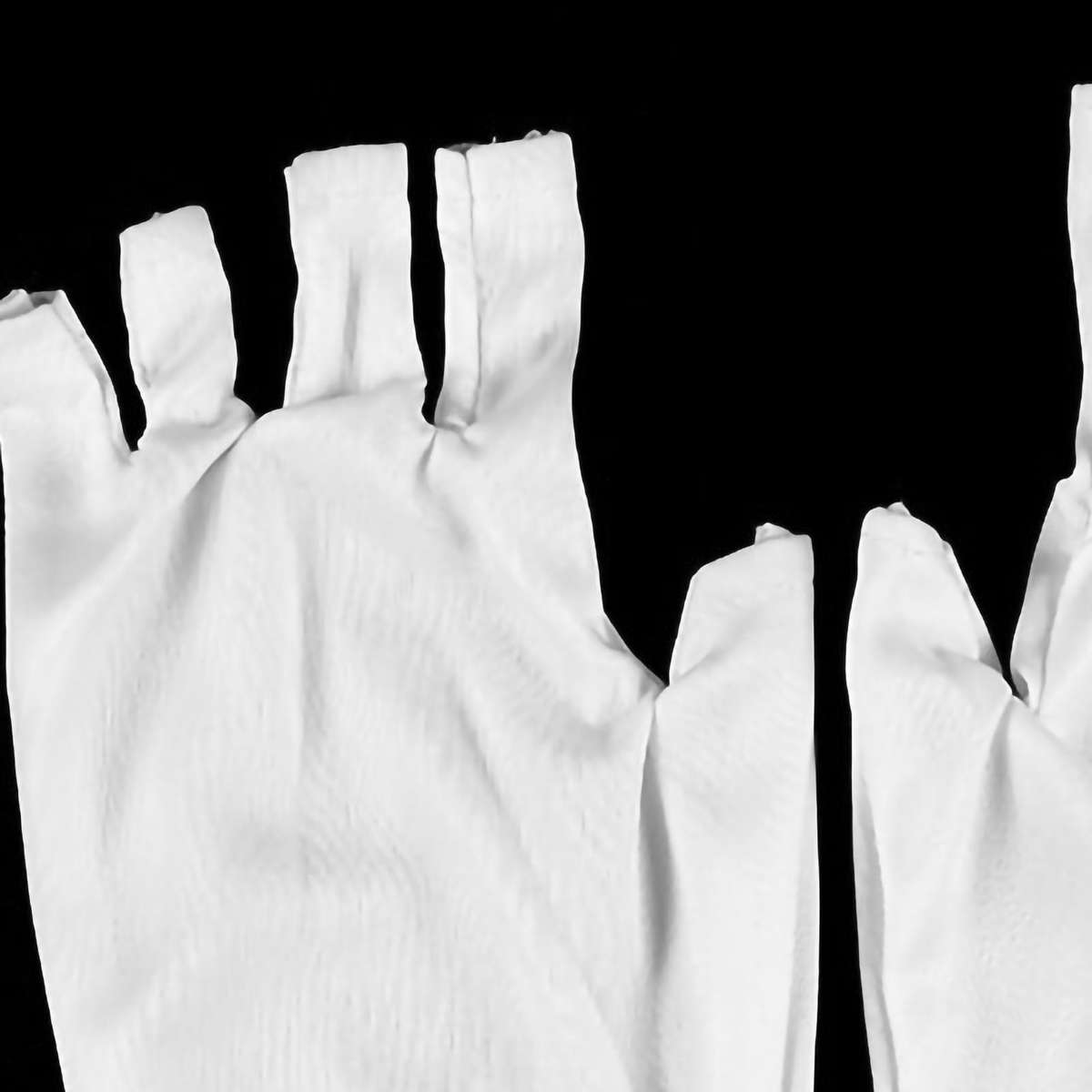 UV Glove Stretchy Fingerless Knitted White Professional Protection Gl CHW