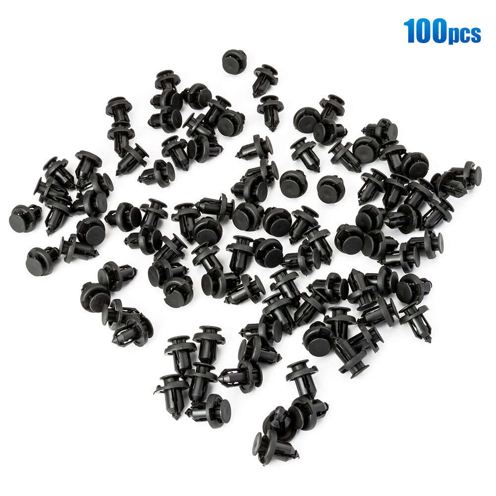 100pcs Clips Push Type Rivet Retainer Bumper Pin 10mm Fastener For Honda Acura
