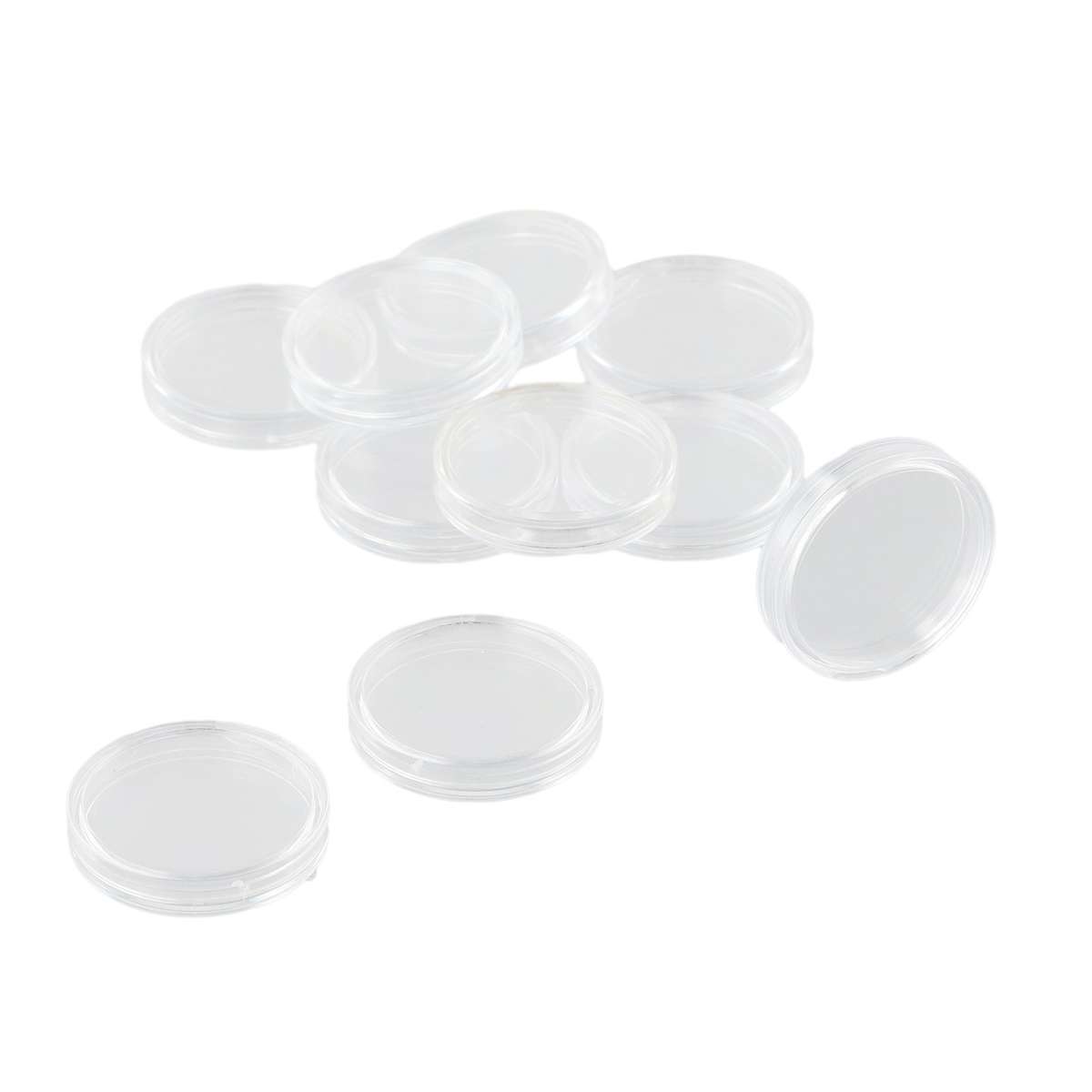 Coin Holder Accessories Transparent 100pcs 26mm Clear Plastic Storage Boxes Case