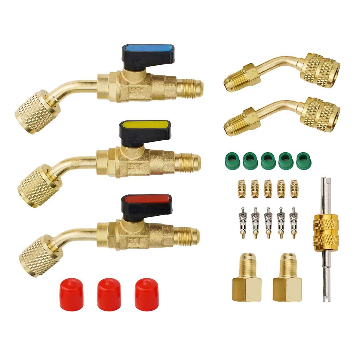 Upgrade Your AC HVAC With Angled Ball Valve Adapter Fitting For R410A R134A R22
