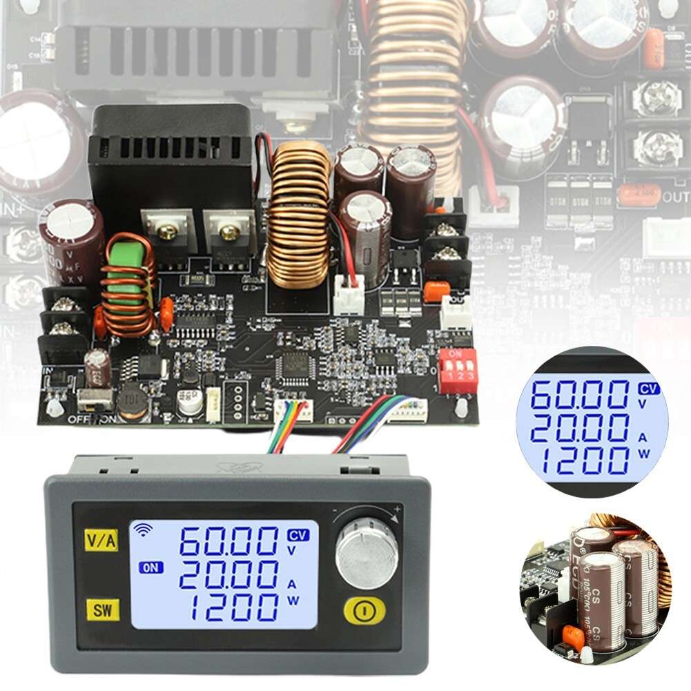 CNC Adjustable DC Regulated Power Supply CV CC 0-60V 20A/1200W-Step