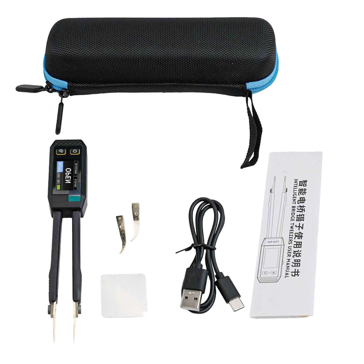 User Friendly LCR Meter Tweezers Clear LCD Display Convenient Operation