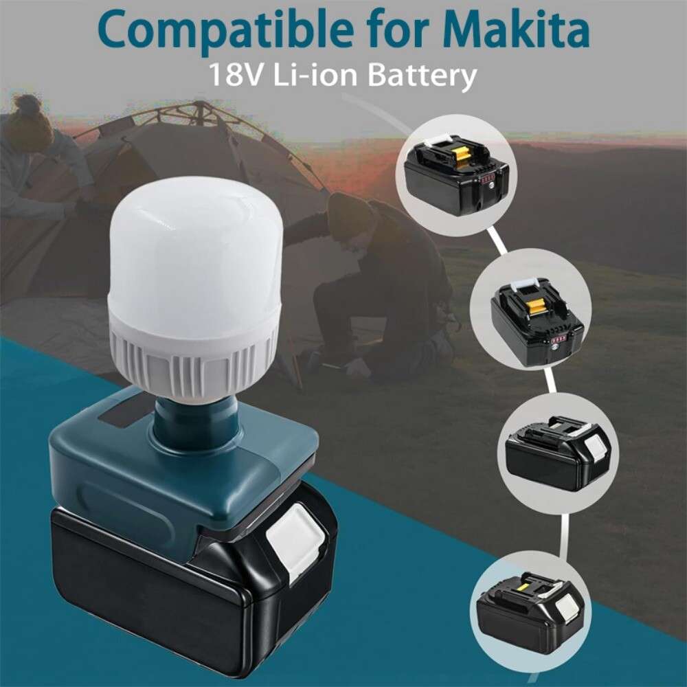 LED Work Light Protable Lamp Flashlight Camping Light for Makita 18V Lantern