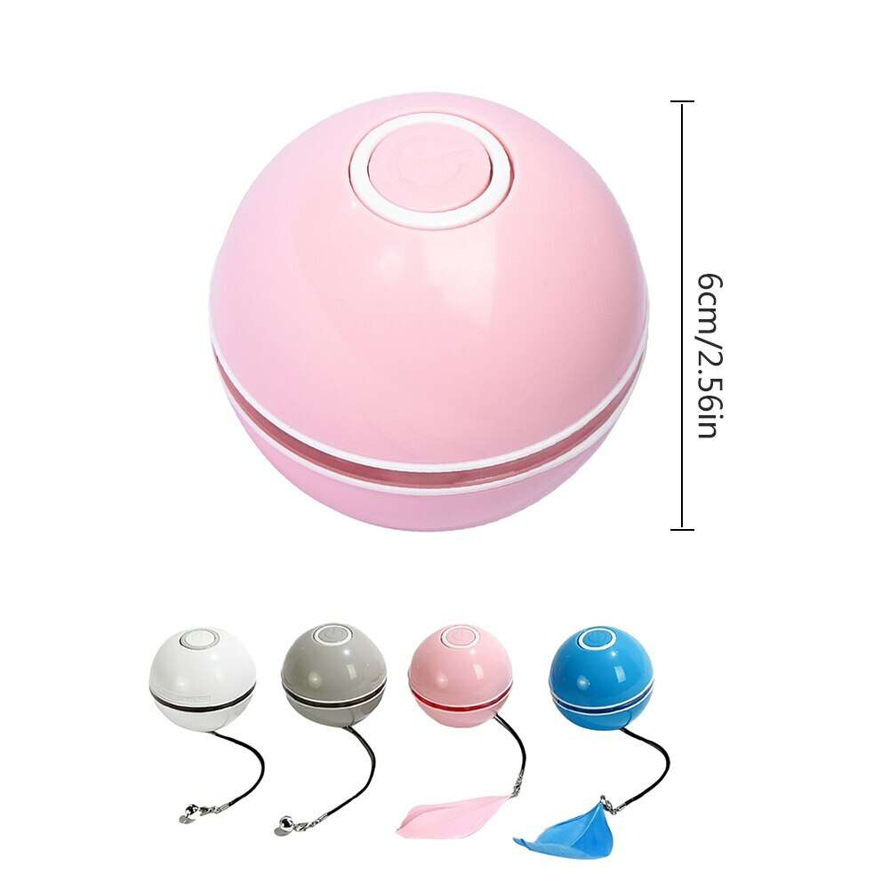Smart Rechargeable Interactive Cat Toy Colorful LED Self Rotating Catnip Ball