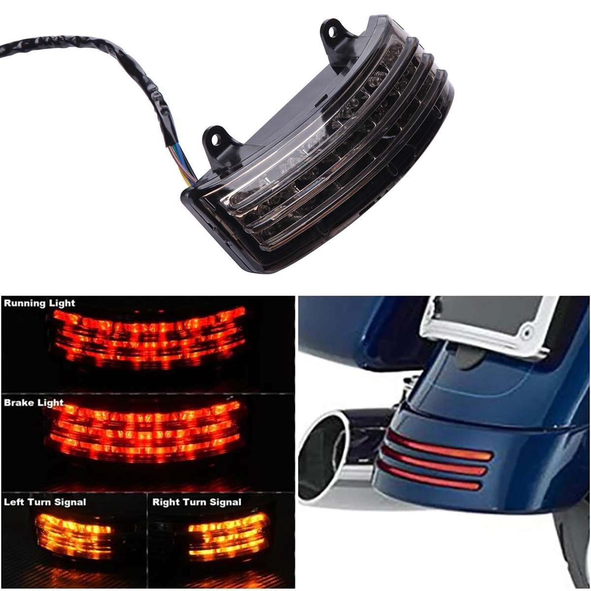 LED Brake Tail Light for Touring Street Glide FLHS/Glide EFI FLHXI