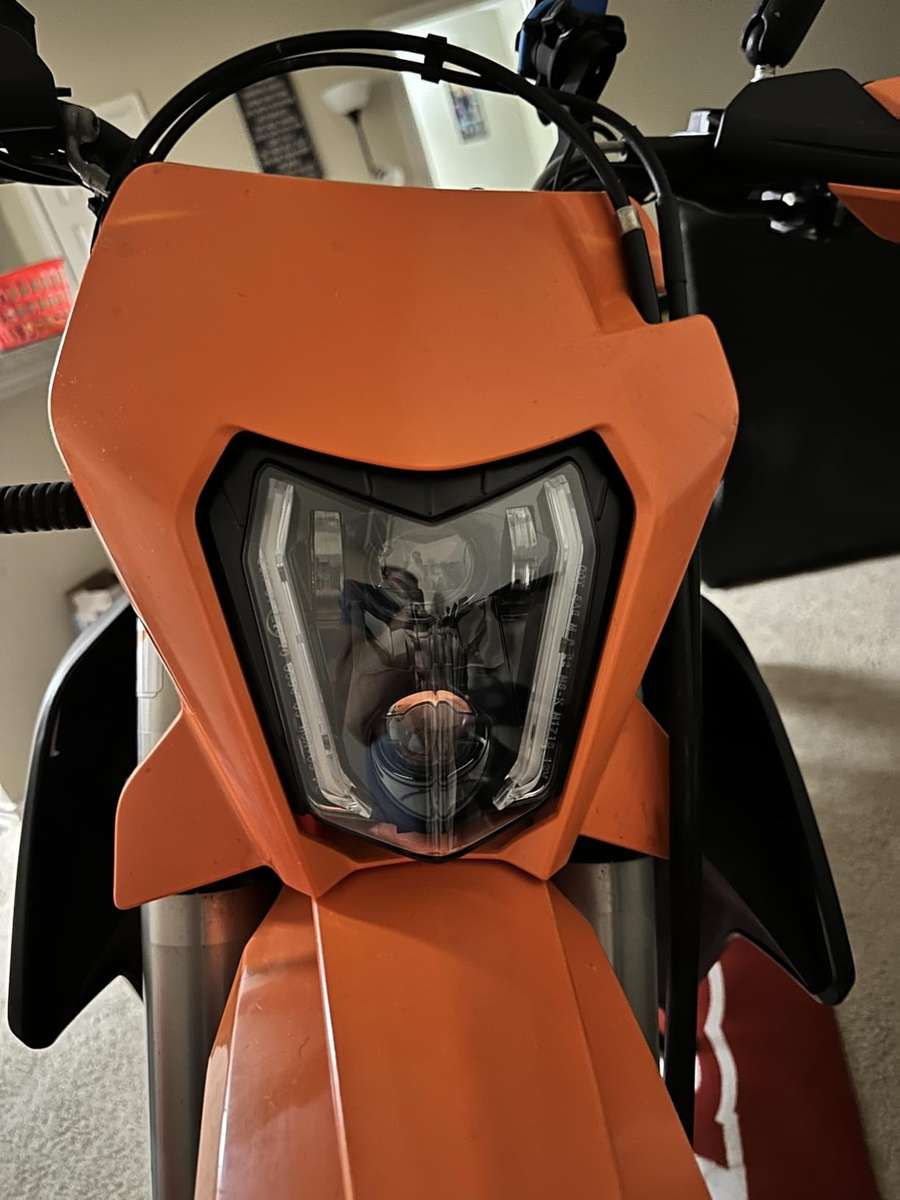 For KTM SMC-R 690 EXC XCW 350 450 500 LED Headlight Turn Signal W/ Fairing Mask