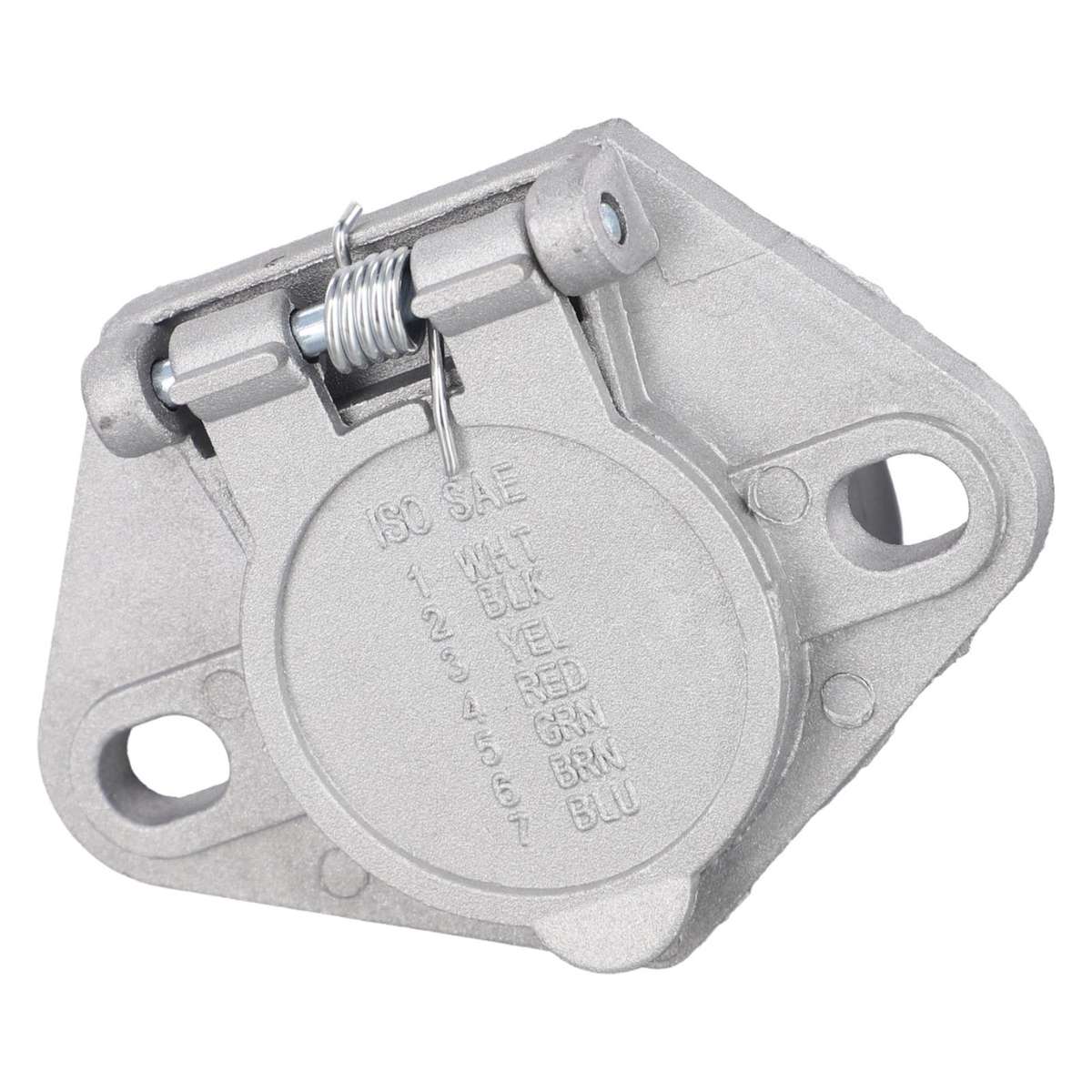 7 Pins Socket For Semi Trailer Truck Light Connector Round Split Pin Receptacle