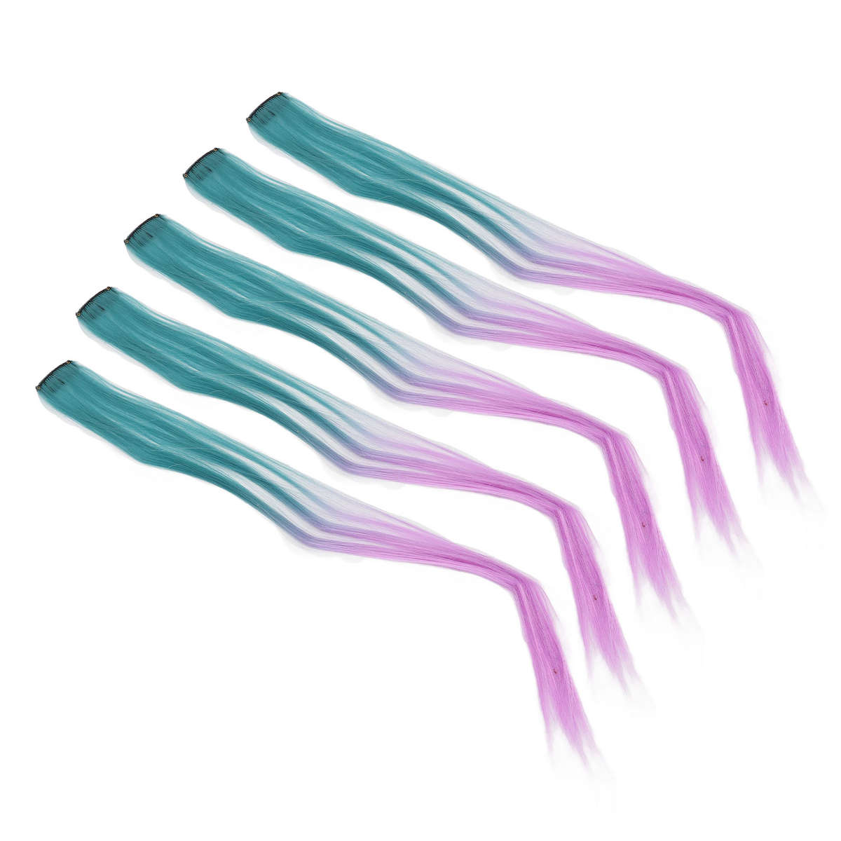 10pcs Highlights Hairpiece Long Straight Gradient Exquisite Stylish Hairpiec CHW