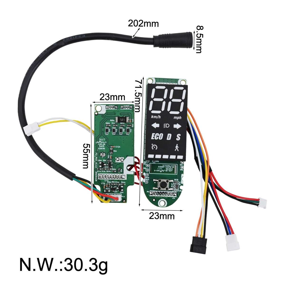 Scooter Dashboard Compatible With For Ninebot F2 Models Aluminum Design