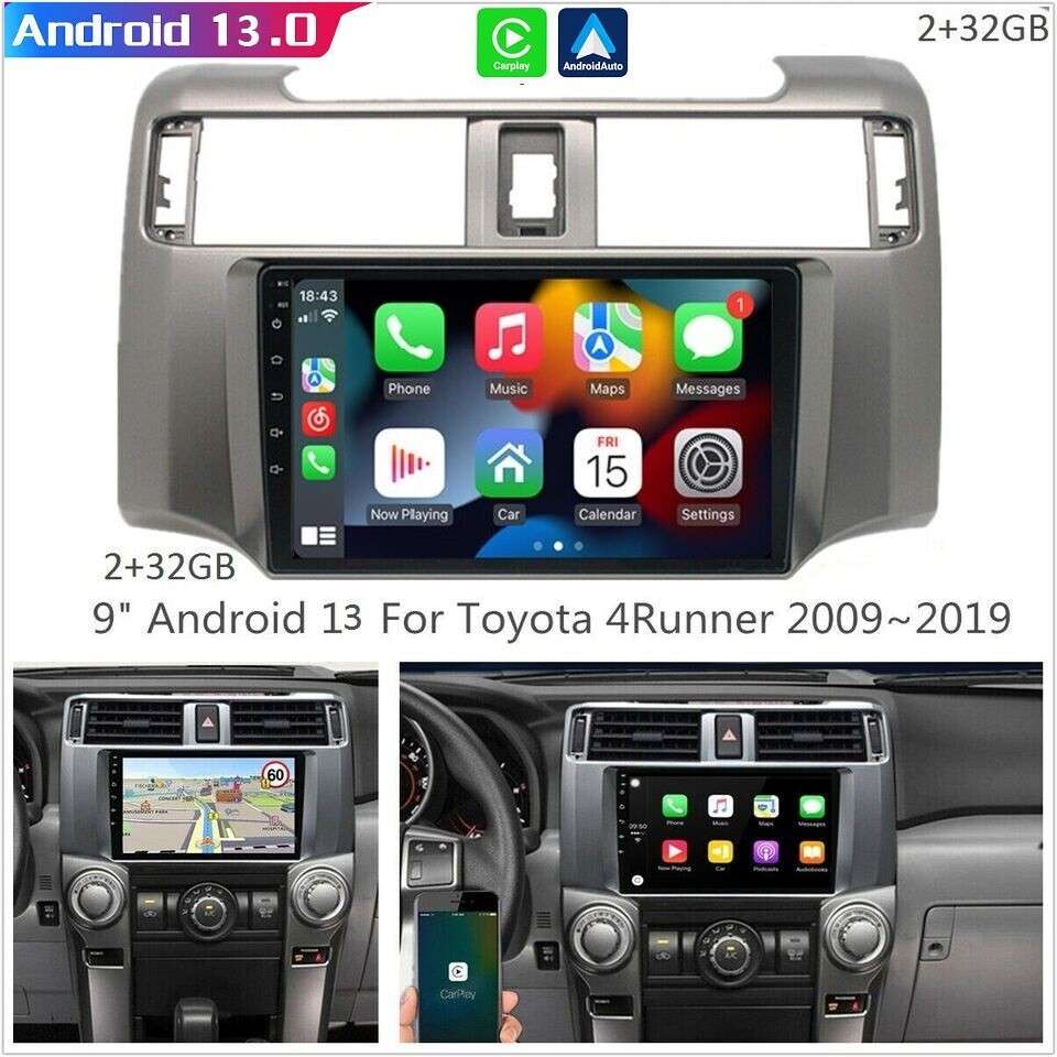 8Core Android 13 CarPlay Car Radio DSP GPS Navi 32G For Toyota 4Runner 2009-2019