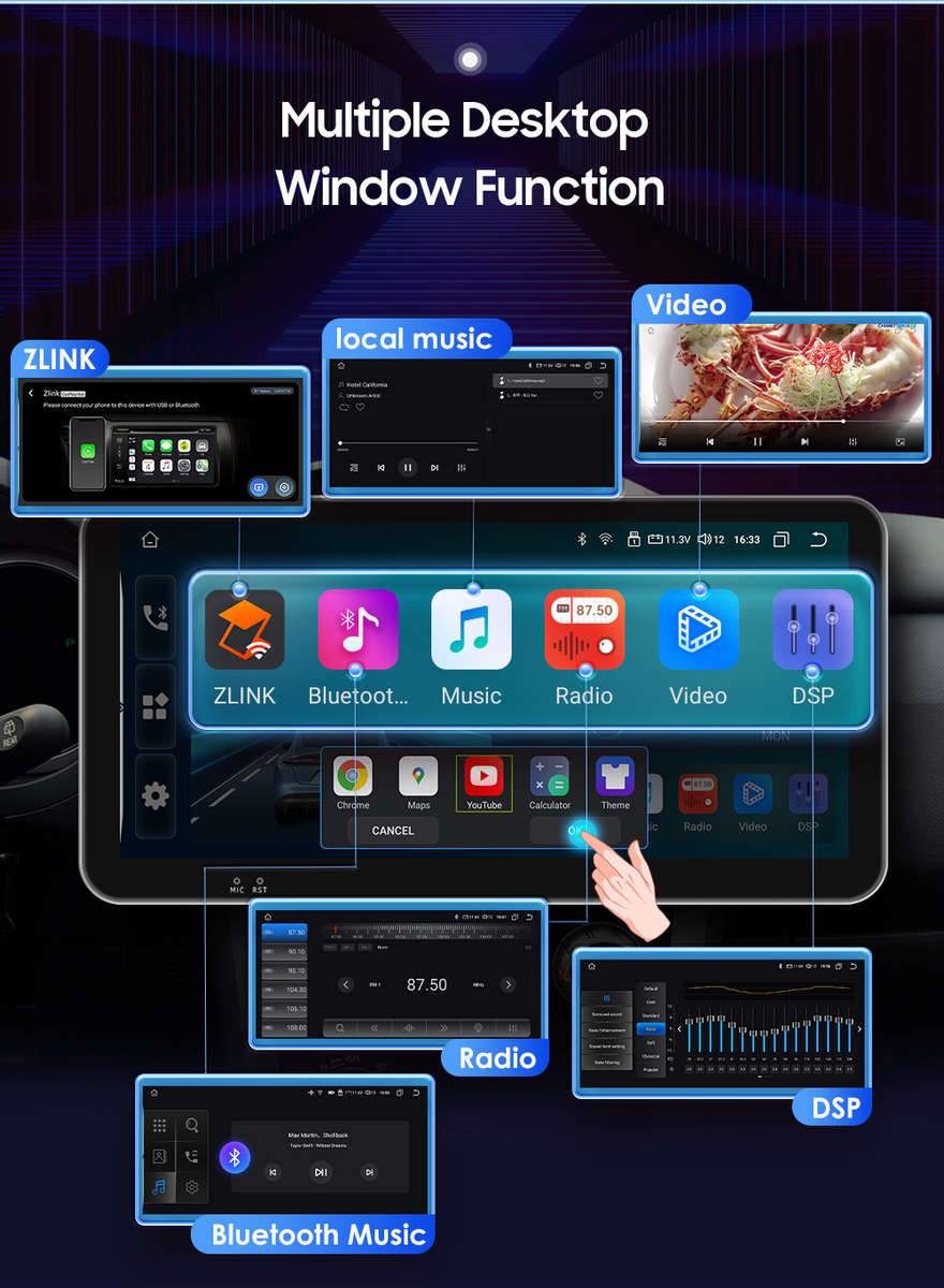 10.33" Android For Mitsubishi Outlander 2012-2018 Carplay Car Radio GPS WIFI SWC