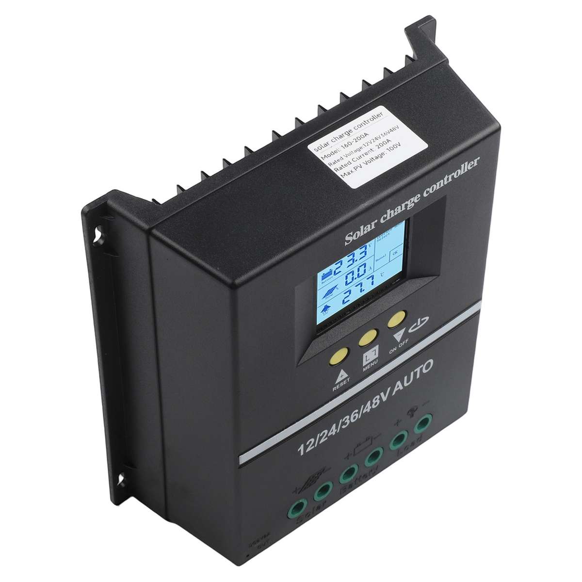 200A MPPT Solar Charge Controller With Dual USB Ports For Multiple Devices