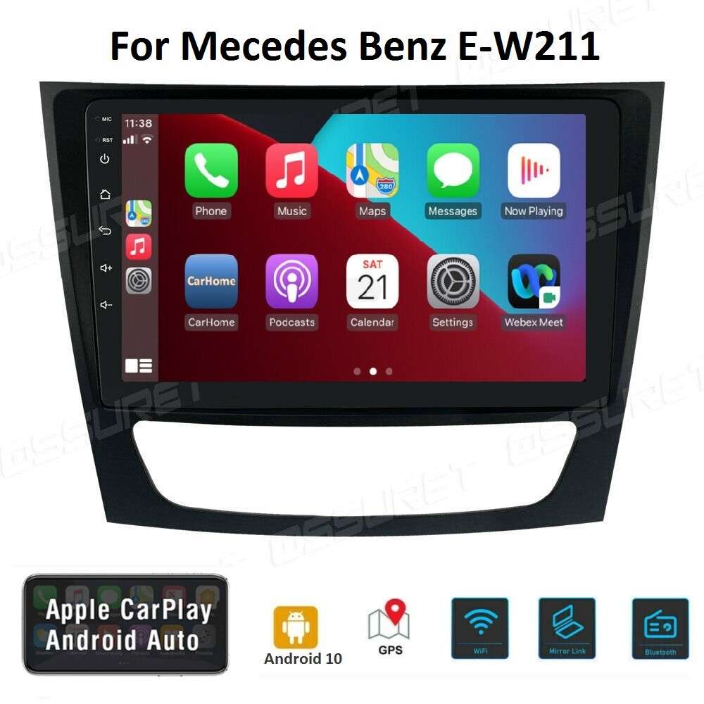 For Mercedes Benz W211 E/CLS Class Car Stereo Android 14 GPS Navi Radio Carplay