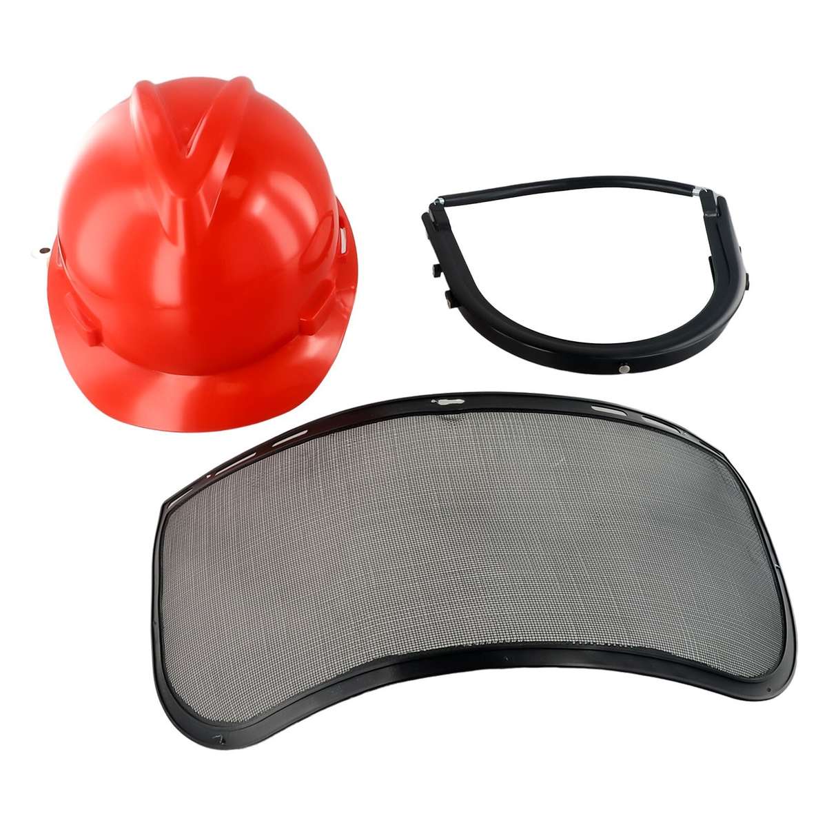 Chainsaw Safety Helmet Mesh Visor Hat Face Protective Mask For-Forestry Mower