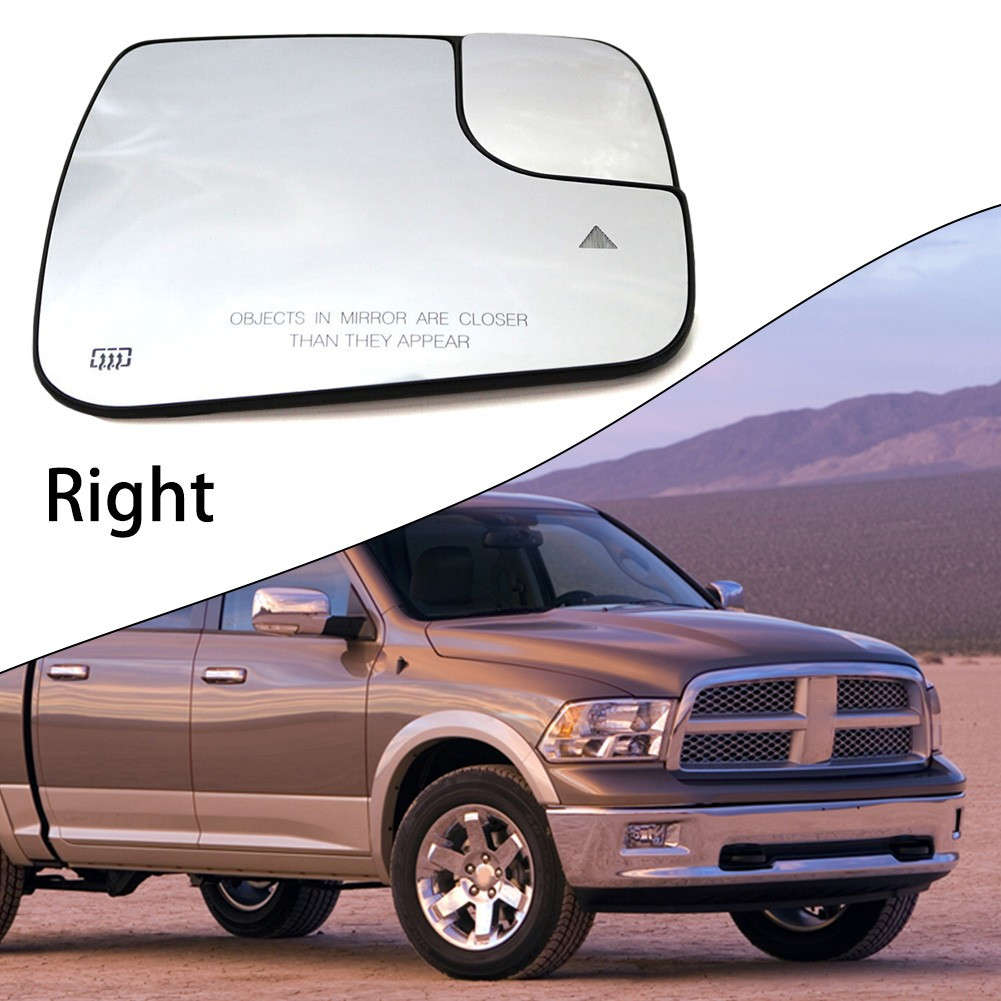 Blind Spot+ Heat Exterior Mirror Glass Right For Dodge For Ram 1500 2500 19-2022