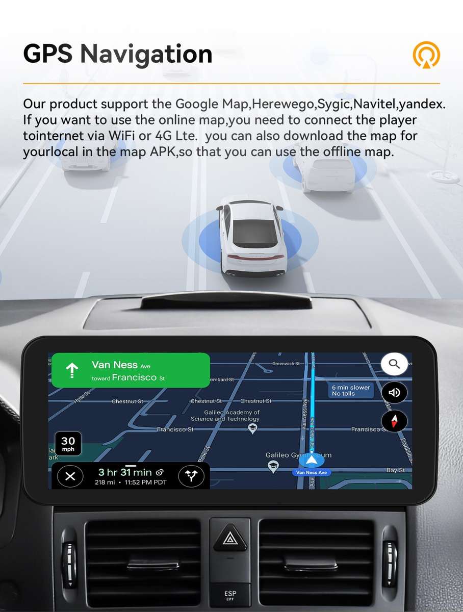10.25" Upgrade Android Mercedes Benz W204 C Class Screen GPS Navi Carplay Stereo