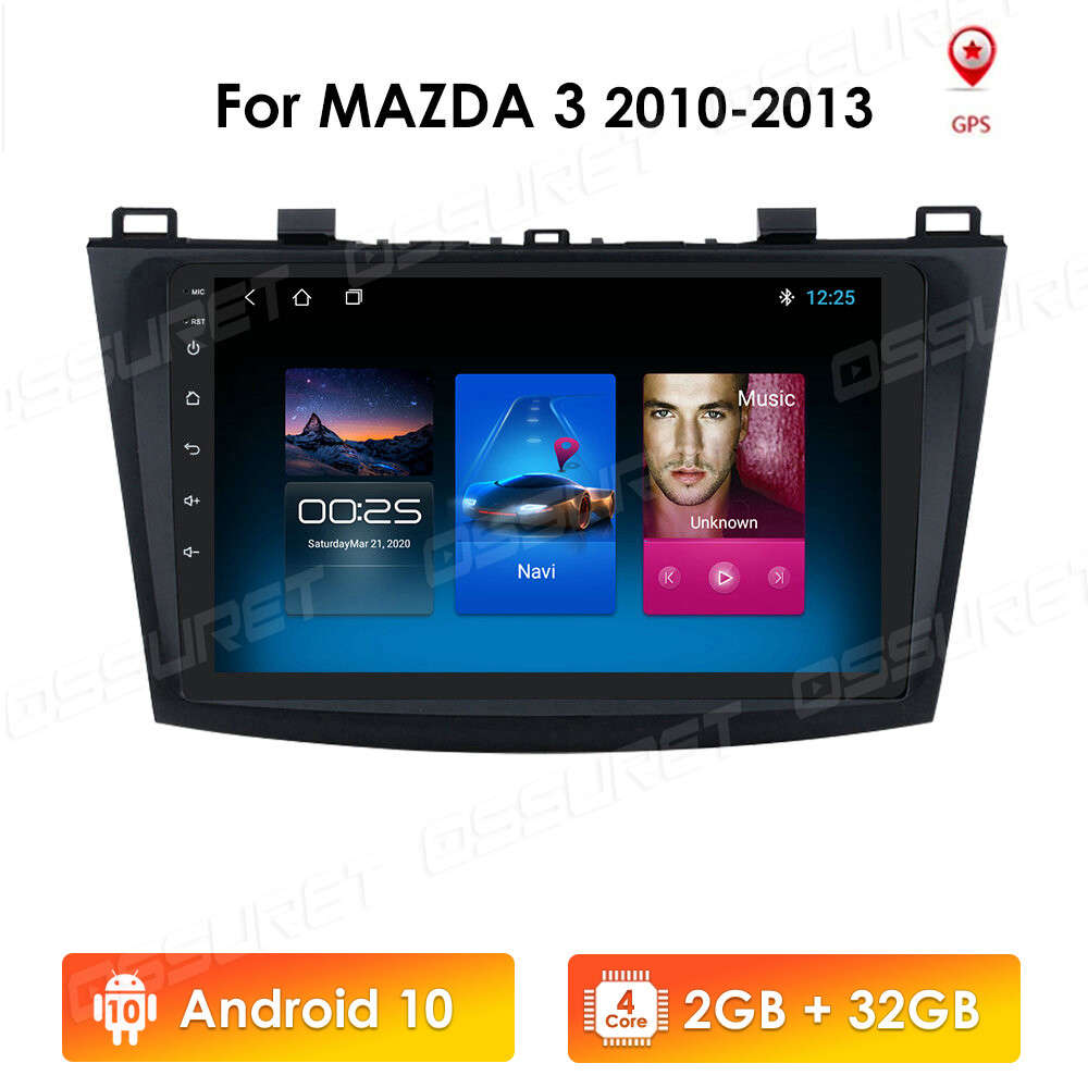 For Mazda 3 2010-2013 9" Android 10 Car Stereo No DVD GPS Navi BT Headunit 32GB
