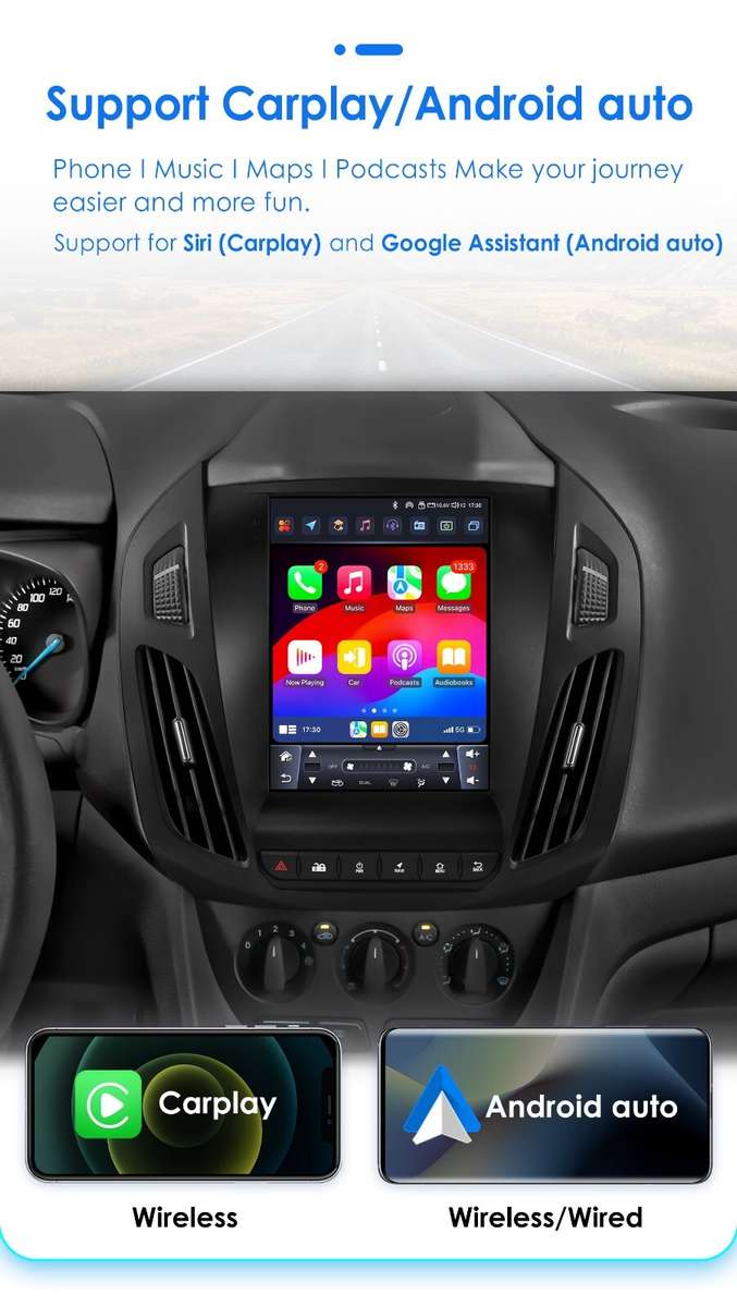 For Ford Tourneo Connect/Transit Connect 2013-2018 Carplay 9.7''GPS Stereo 8Core