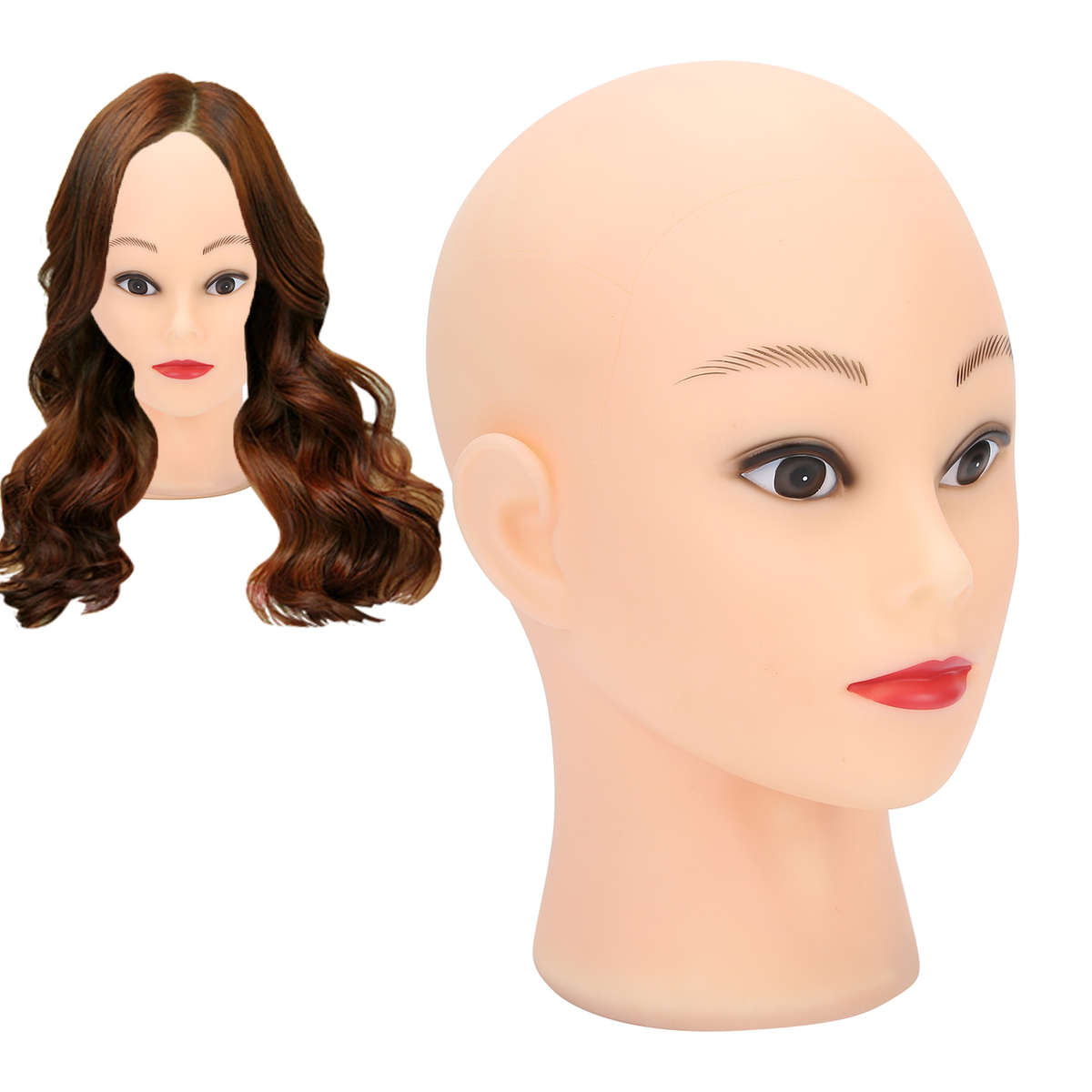 Bald Mannequin Head Hats Glasses Displaying Wigs Making Practicing Manikin P CHW