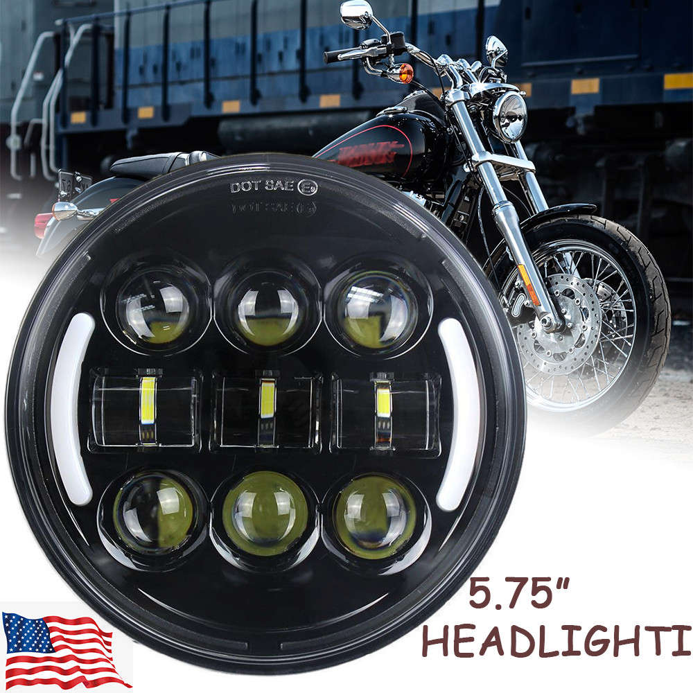 For Harley Davidson Sportster XL 1200 883 5-3/4" 5.75 LED Headlight Turn Signal