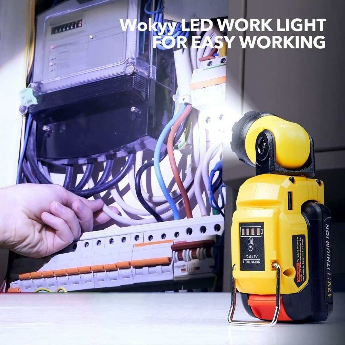 LED Work Light Electric Spotlight Flashlight For DeWalt 12V MAX Li-Ion Battery