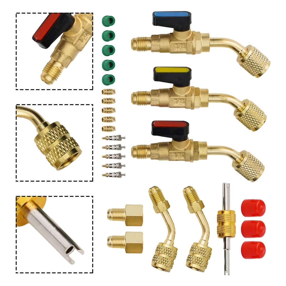 Upgrade Your AC HVAC With Angled Ball Valve Adapter Fitting For R410A R134A R22