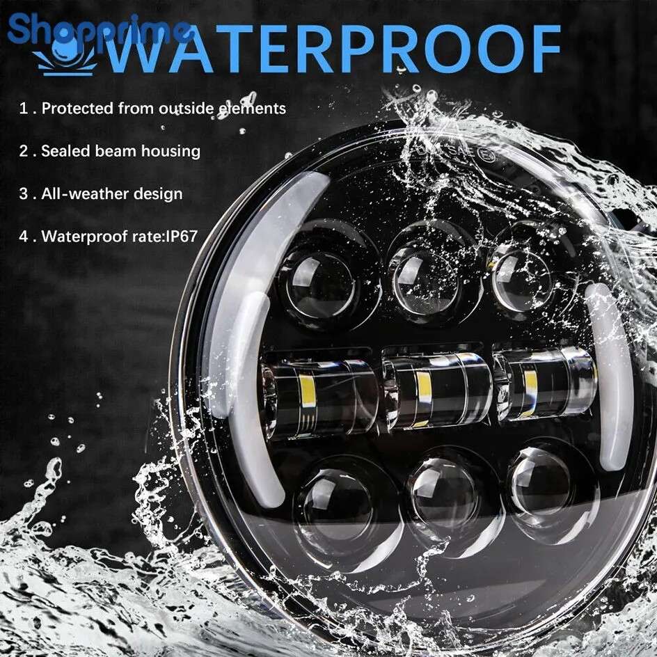 For Yamaha Virago 250 750 535 1100 Vmax 1200 5.75" LED Headlight Projector Hi/Lo