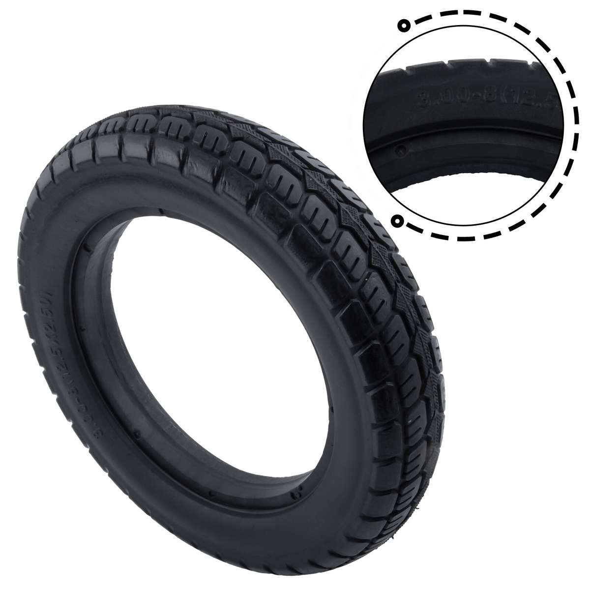 12 Inch Solid Tyre 12 1/2x2 1/4(62-203) For E-Bike Scooter 12.5x2.50 Tire .