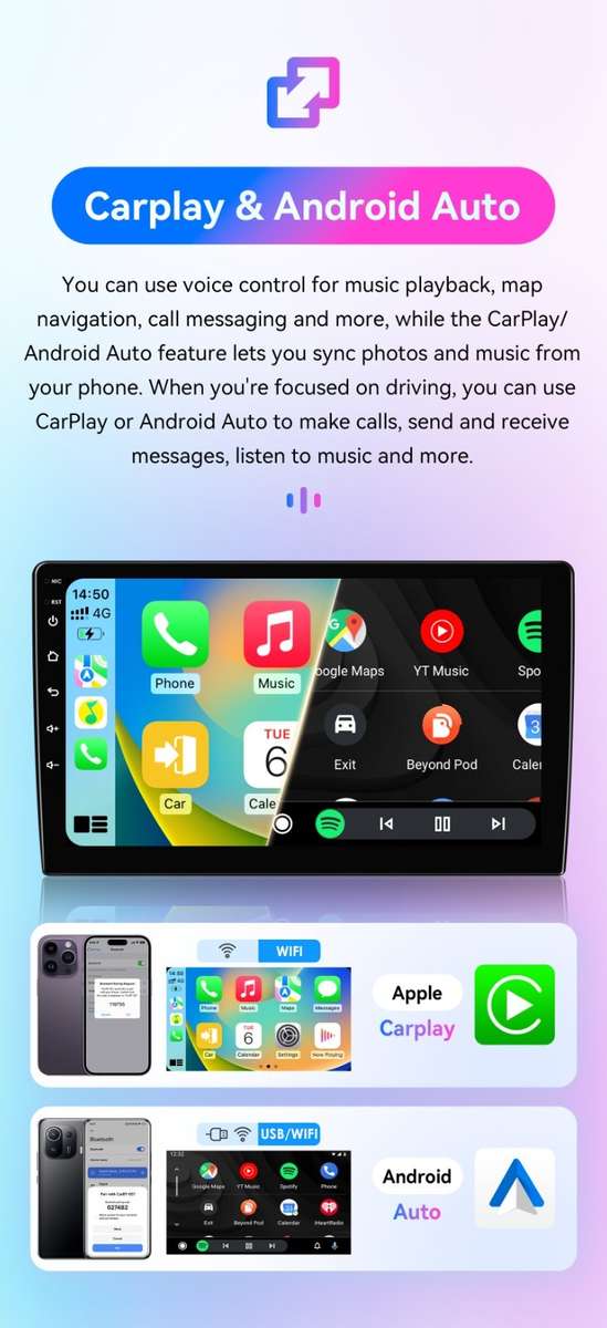 4+64G For Subaru Forester Impreza 2013-2015 CarPlay Android Car Stereo Radio GPS