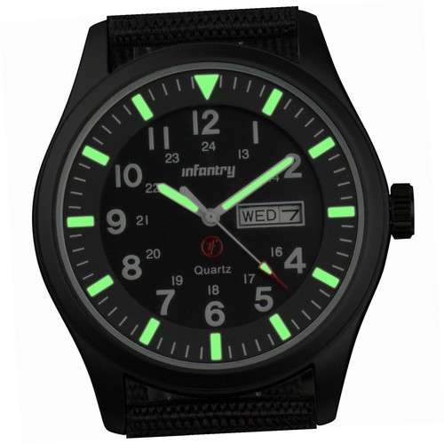 INFANTRY MILITARY CO. Army Field Op Watch MAROON Nylon Watch Brand new BOXED, FULLY LOADED!