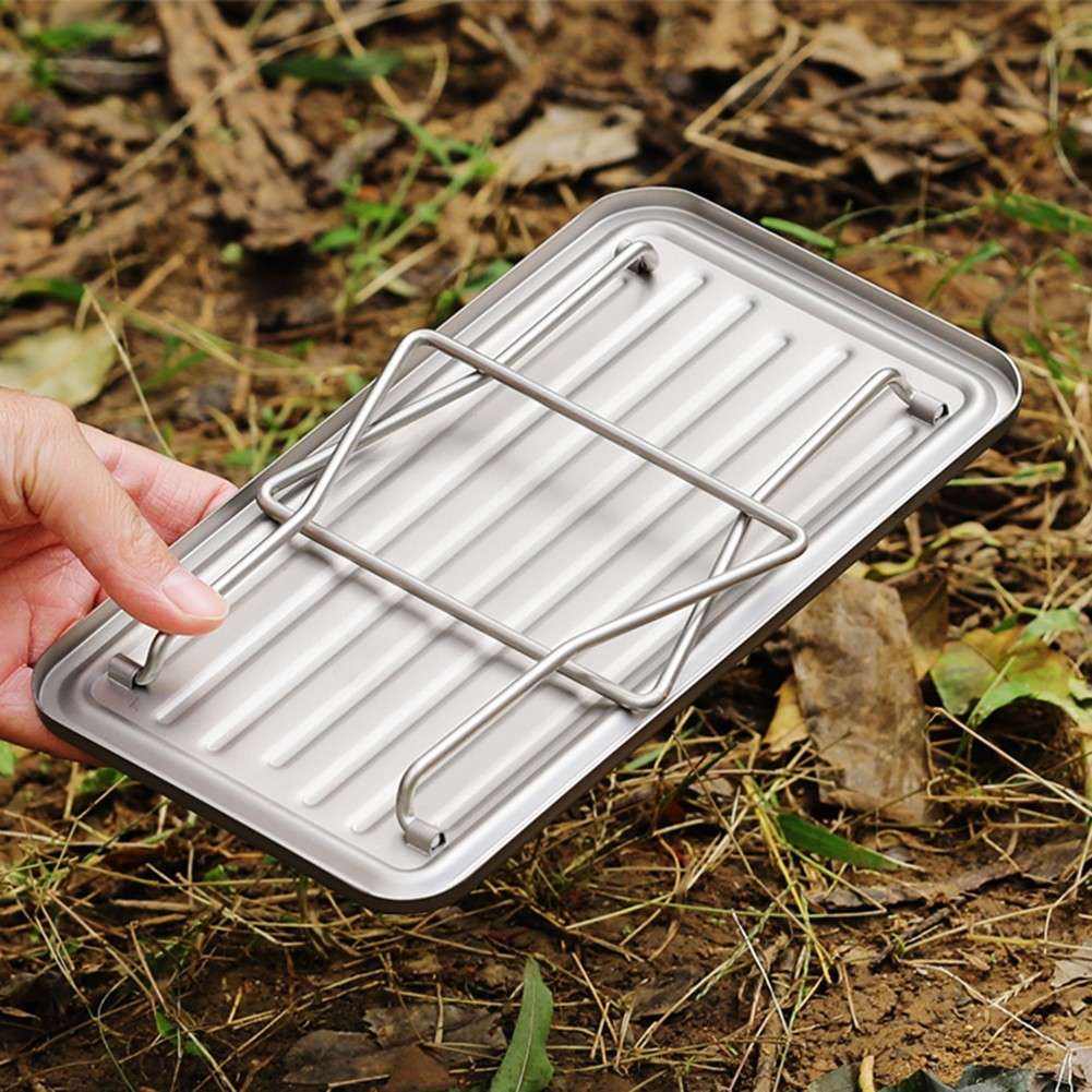 Outdoor Cooking Companion Lightweight Titanium Foldable Table And BBQ Grill