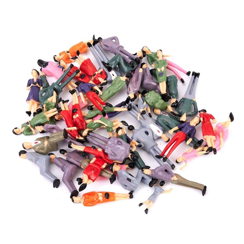 50x 1:32 Scale Painted Figures Model People Passengers For Layout Landscape