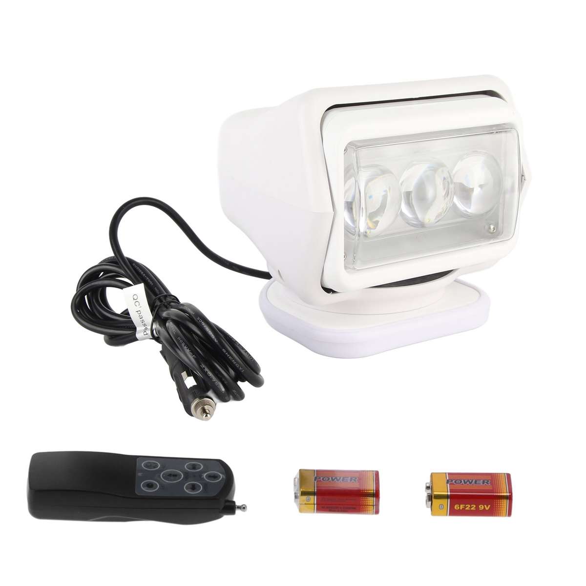 Car Auto LED Remote Control Searchlight Single Row For Ship OffRoad Vehicle
