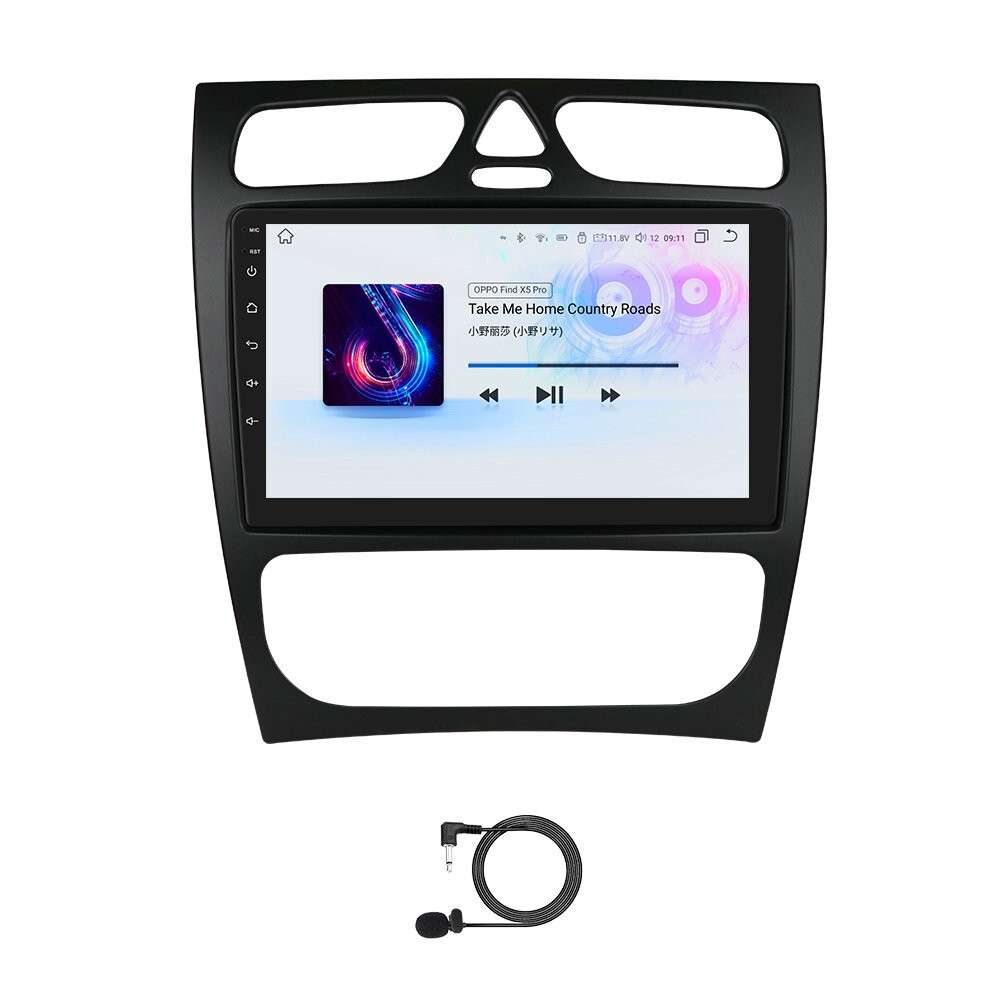 9" CarPlay Android 12 Auto Car Stereo BT GPS Head Unit For Benz C-CLASS CLK W209