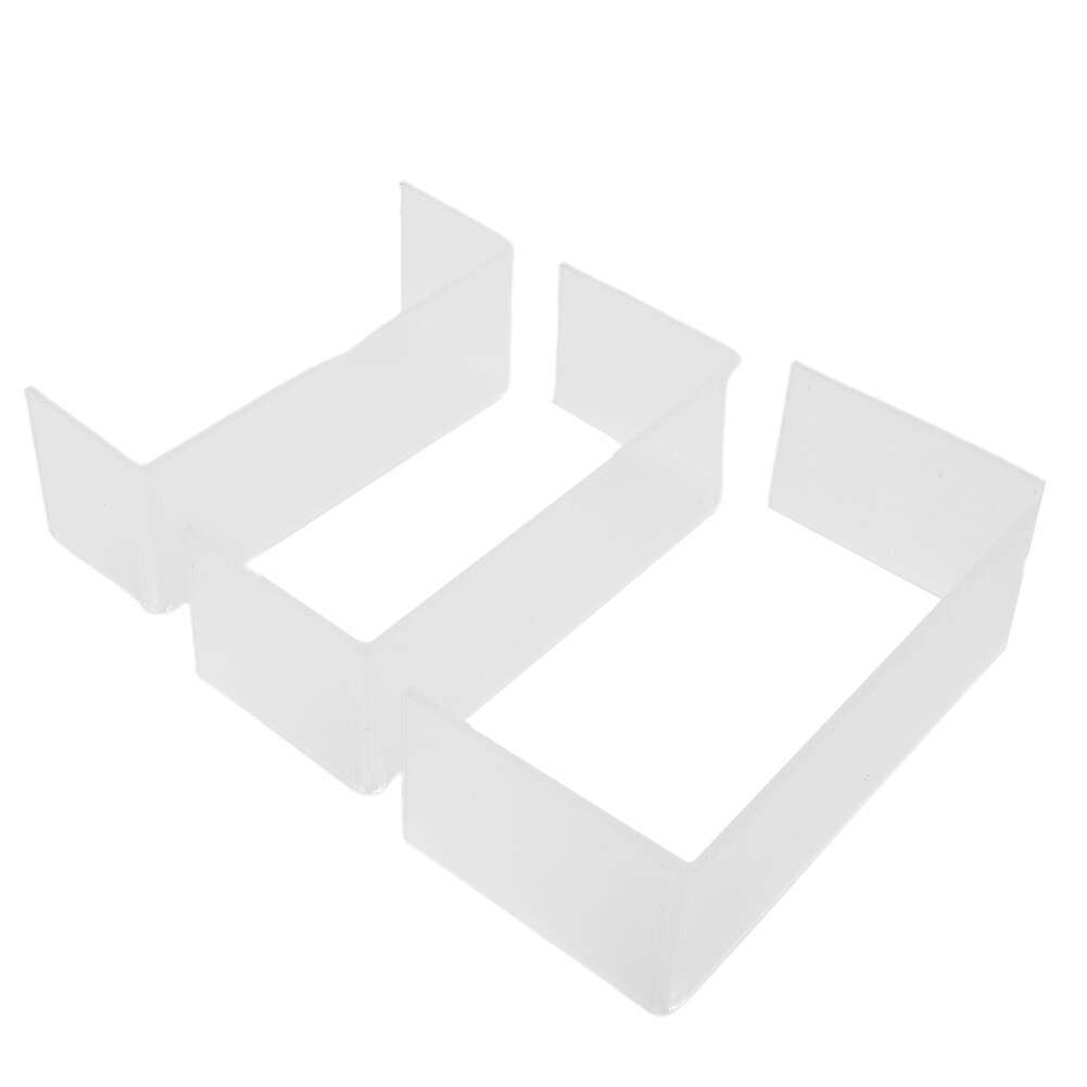 6pcs Acrylic Display Risers, Clear Rectangle Stands Shelf For Display