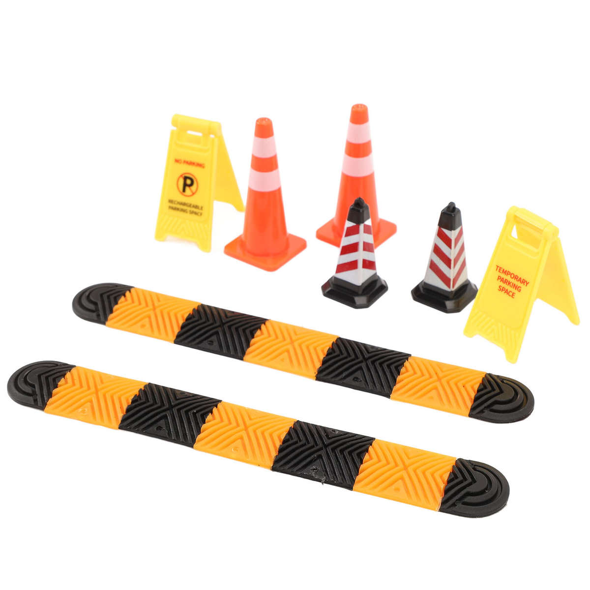 1/18 1/24 Climbing Car Mood Piece Speed Bumps Ice Cream Cones Warning Signs CW