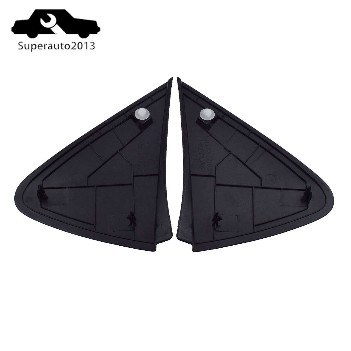 2PCS Left Right Mirror Triangle Corner Fender Cover Trim For 07-11 Toyota Yaris