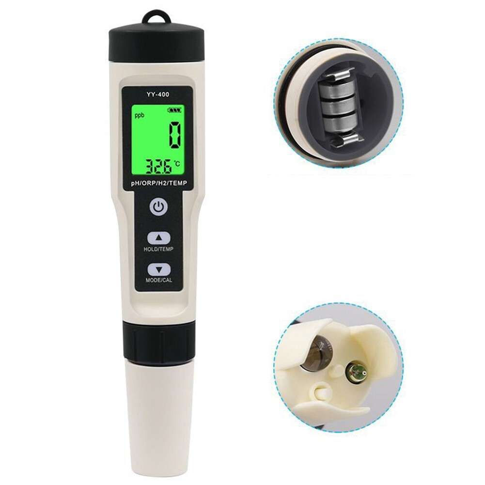 Portable 4 In 1 Hydrogen-Rich Test Pen PH/ORP/TEMP Water Quality Meter Tester RA