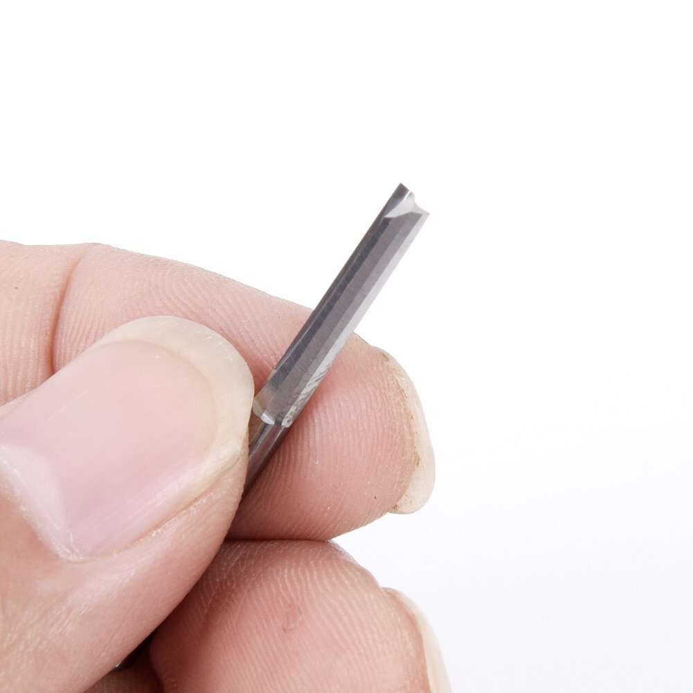 10PCS Solid Carbide End Mill 3.175mm 1/8 Shank 2 Straight Flute CNC Router Bit